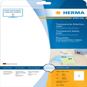 Etiket HERMA 4585 210x297mm weerbestendig transpar