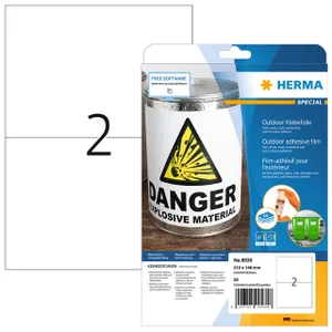 Etiket HERMA 9535 210x148mm weerbestendig wit 20 s