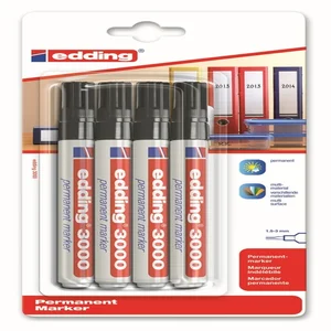 Viltstift edding 3000 rond 1.5-3mm zwart blister à