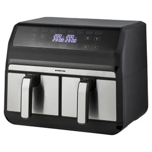 Airfryer Inventum 2 x 4 liter 1700 watt zwart/rvs
