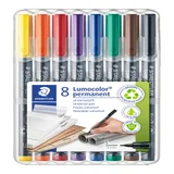 Viltstift Staedtler Lumocolor 313 permanent S set à 8 stuks assorti