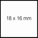 Prijsetiket 18x16mm Sato Duo 16 afneembaar wit