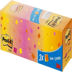 Memoblok 3M Post-it 654 76x76mm neon assorti 21 +