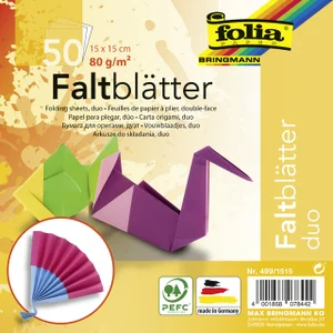 Vouwblaadjes Folia 80gr 15x15cm 50 vel 2-zijdig 10