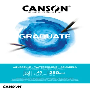 Aquarelpapier Canson Graduate Watercolour 20vel 25