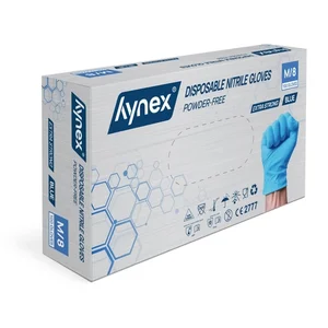 Handschoen Hynex nitril M blauw 5gr extra sterk 10