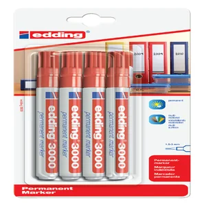 Viltstift edding 3000 rond 1.5-3mm rood blister à