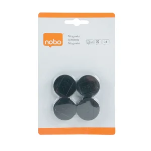 Magneet Nobo 30mm zwart 4 stuks