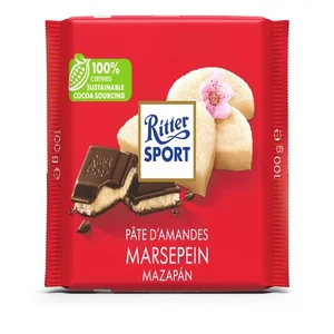 Chocolade Ritter Sport puur-marsepein 100gr