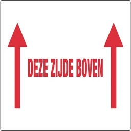 Waarschuwingsetiket IEZZY deze zijde boven 150mmx6