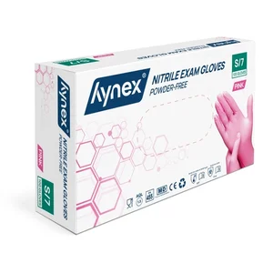 Handschoen Hynex nitril S roze 3.5gr 100 stuks