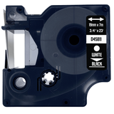 DULA - Dymo D1 45811 / S0720910 Wit op zwart 19mm x 7m