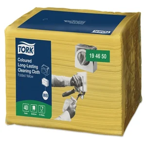 Reinigingsdoek Tork W8 Premium 1-laags 40 vel geel