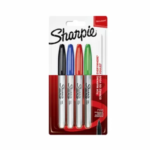 Viltstift Sharpie rond fine assorti blister à 4 st