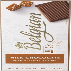 Chocolade The Belgian melk karamel zout reep 100 g