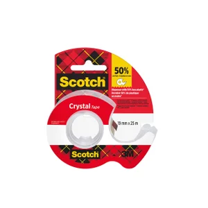 Plakband Scotch Crystal 600 19mmx25m transparant +