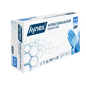 Handschoen Hynex nitril M blauw 3.5g pak à 100 stu