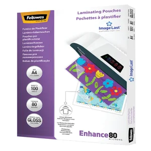 Lamineerhoes Fellowes A4 2x80micron glans 100 stuk