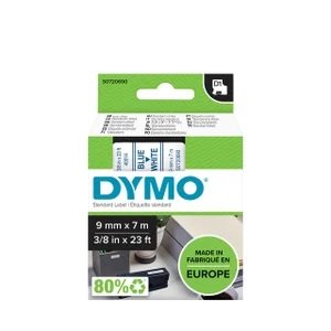 Labeltape Dymo LabelManager D1 polyester 9mm blauw