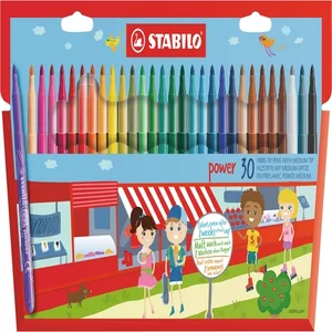 Viltstift STABILO power 280/30 assorti etui à 30 s
