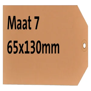Label karton nr 7 200gr 65x130mm chamois 1000 stuk
