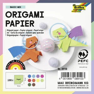Origami papier Folia 20x20cm transparant 42gr 500