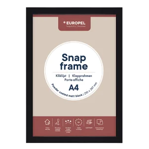 Kliklijst Europel A4 25mm mat zwart
