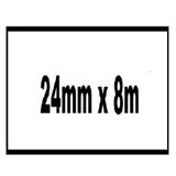 Labeltape Quantore TZe-251 24mmx8m zwart op wit