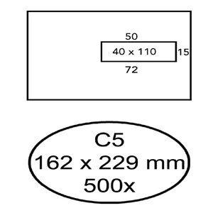 Envelop Quantore 162x229mm venster 4x11cm rechts 5