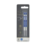 Gelschrijvervulling Parker Quink medium blauw blister à 2 stuks