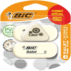Gum Bic Galet pvc vrij zacht potlood wit blister à