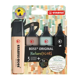 Markeerstift STABILO Boss 70/4 nature colors etui