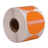 DULA Etiketten rond oranje 50mm - 500 stickers op rol - Sluitzegel