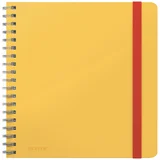 Notitieboek Leitz Cosy B5 160blz 100gr spiraal lijn geel