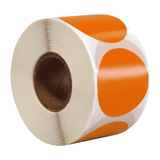 DULA Etiketten rond oranje 35mm - 500 stickers op rol - Sluitzegel