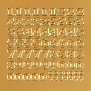 Etiket HERMA 4184 12mm getallen 0-9 goudfolie 66 s