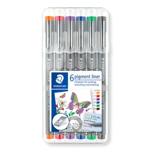 Fineliner Staedtler Pigment 308 0.3mm set à 6st as