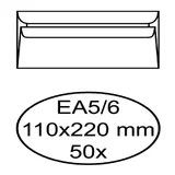 Envelop Quantore bank EA5/6 110x220mm zelfklevend wit 50 stuks