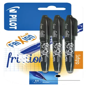 Rollerpen PILOT friXion medium zwart blister à 3 s