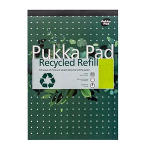 Schrijfblok Pukka Pad Recycled A4 lijn 4-gaats 100