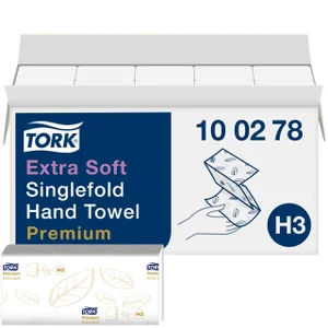 Handdoek Tork H3 Premium singlefold 2-laags 226x23