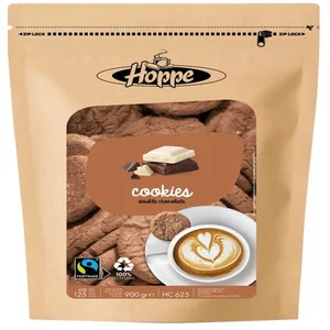 Koekjes Hoppe Cookies fairtrade double chocolate c