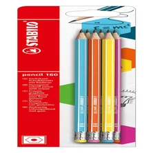 Potlood STABILO grafiet 160 HB met gumtop assorti