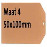 Label karton nr 4 200gr 50x100mm chamois 1000 stuks