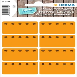 Etiket HERMA 3774 26x40mm diepvries oranje 48 stuk