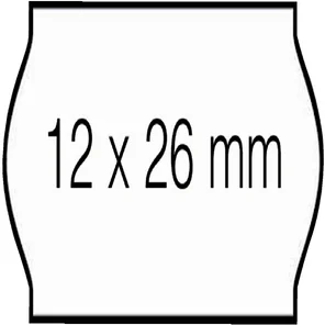 Prijsetiket 12x26mm Open-Data C6 permanent wit 150