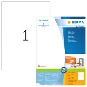 Etiket HERMA 4631 210x297mm A4 premium wit 200 stu