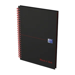 Spiraalblok Oxford Black n' Red A5 lijn 140 pagina