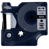 DULA - Dymo D1 53710 / S0720920 Zwart op transparant 24mm x 7m