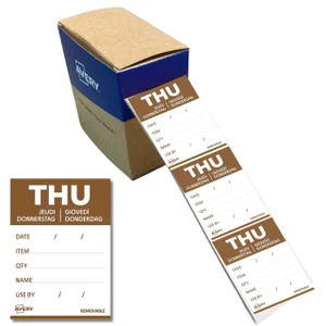 Etiket Avery HACCP donderdag-bruin 40x56mm 500 stu